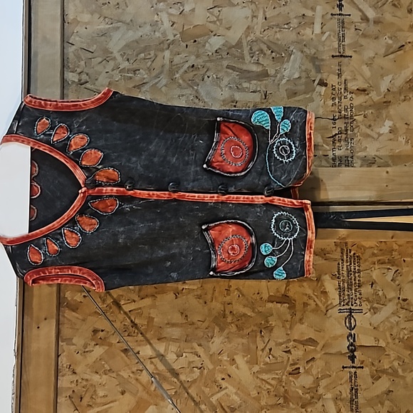 Rising International Jackets & Blazers - NWT Rising International Nepal Vest Women’s Small Peace Boho Hippie.
